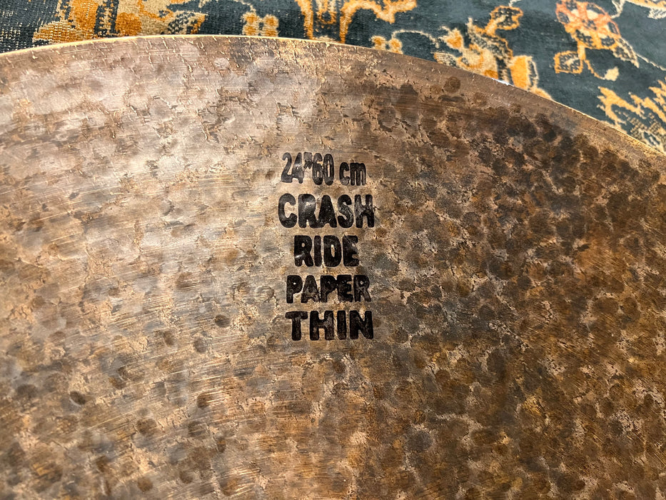 Massive Ultra Paper Thin 24” Unlathed Raw Masterwork Crash Ride 1947 g New