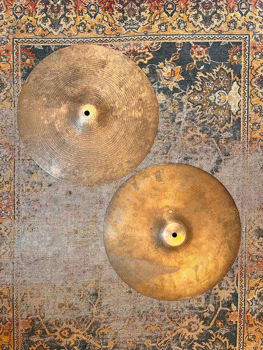DRY COMPLEX 1960s Vintage Zildjian 14” EARLY New Beat Hihats 846 1174 g FANTASTIC Airy Light