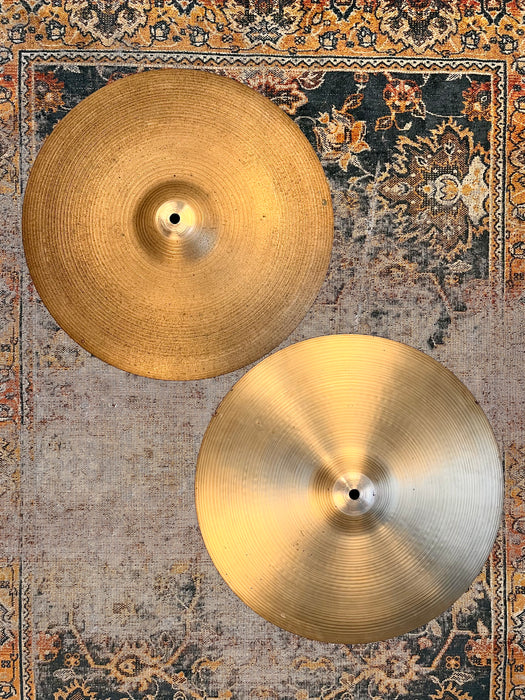Vintage Zildjian 1970s 15” NEW BEAT Hihats 1234 1528 g FAMOUS 70s TONE! CRISP, FAT & Articulate!