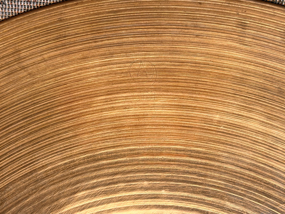 RARE DOUBLE STAMP Vintage VINNIE 1970s A & CIE Zildjian EARLY QUICK BEAT 14” Hihats 1099 1318 g BRILLIANT