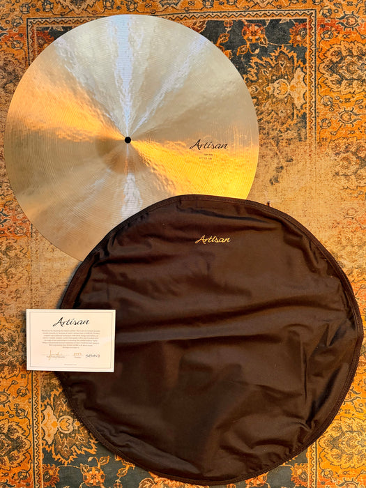 ULTRA RARE Sabian ARTISAN 21” LIGHT Ride 2338 g Custom! PERFECT w/ CERT & Bag!