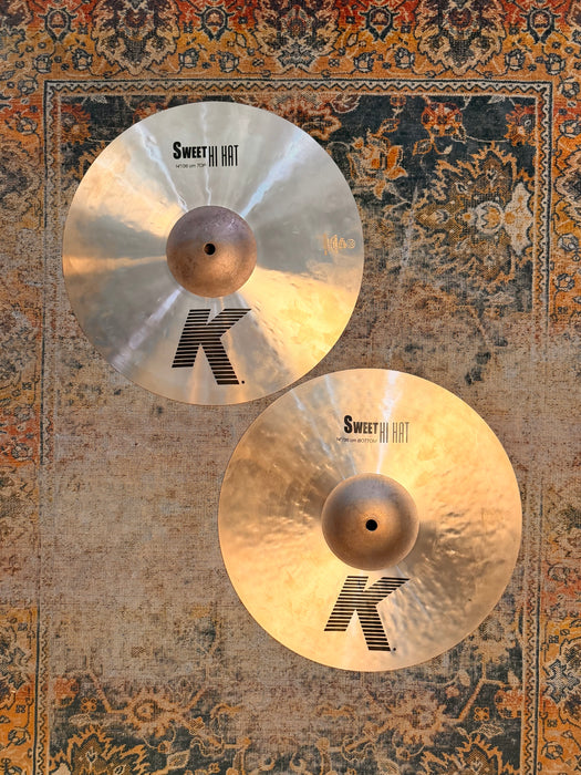 Zildjian K Sweet Hihats 14” PERFECT! Dark & Crisp! Versatile! 972 1451 g Why Pay $650?