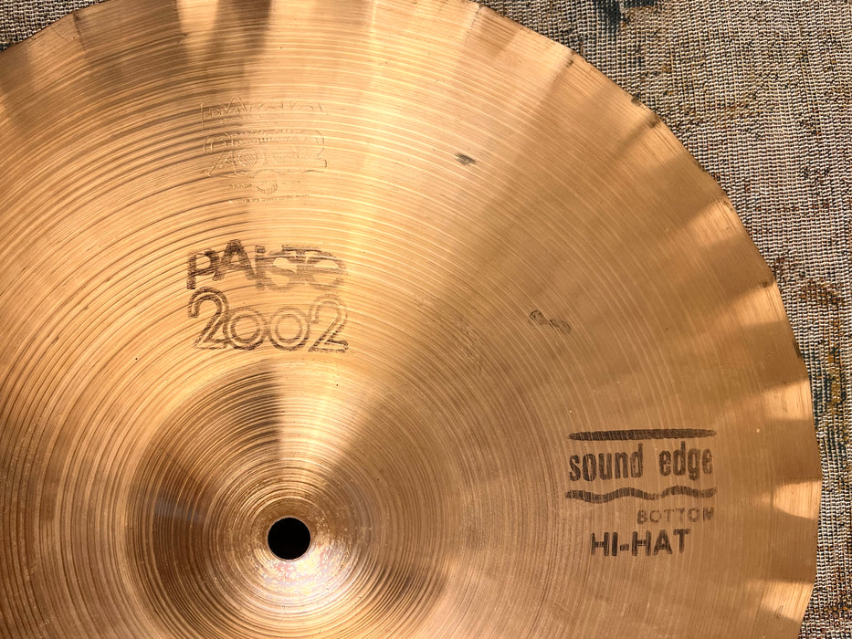 VINTAGE PAISTE 2002 SOUND EDGE Hihats 14” 960 1010 g ICONIC! The REAL DEAL Black Label! Don’t Pay $508