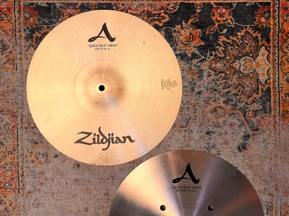 Zildjian QUICK BEAT 14” Hihats SUPER CLEAN! 1082 1370 g ULTRA CRISP! Studio Darlings! Don’t Pay $520!!