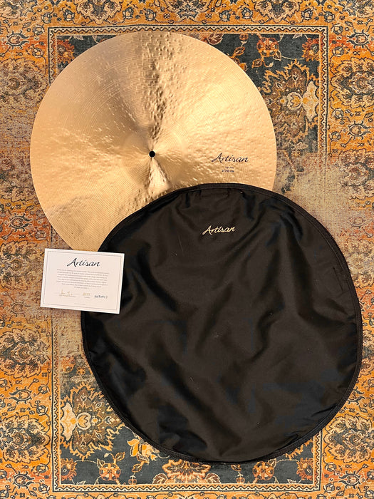 Sabian ARTISAN 21” LIGHT Ride 2370 g Custom! PERFECT w/ CERT! ULTRA RARE! Dark SMOOTH!