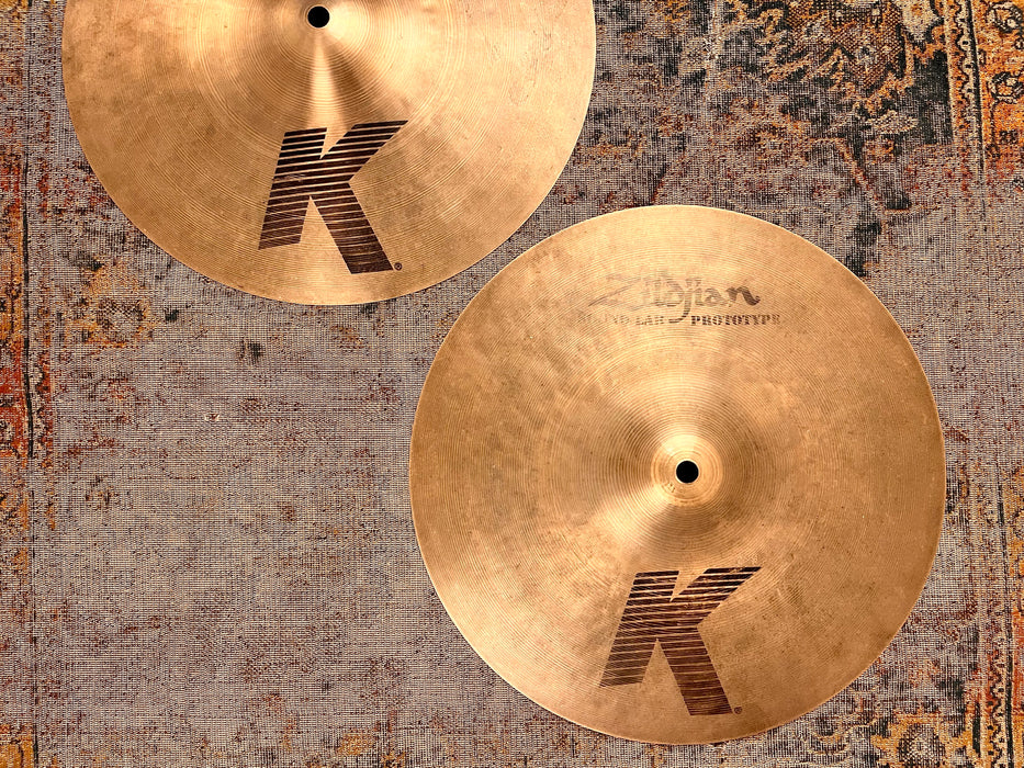 Rare Zildjian K PROTOTYPE Hihats 13” 830 1095 g Clean CRISP Warm Don’t CLANK!