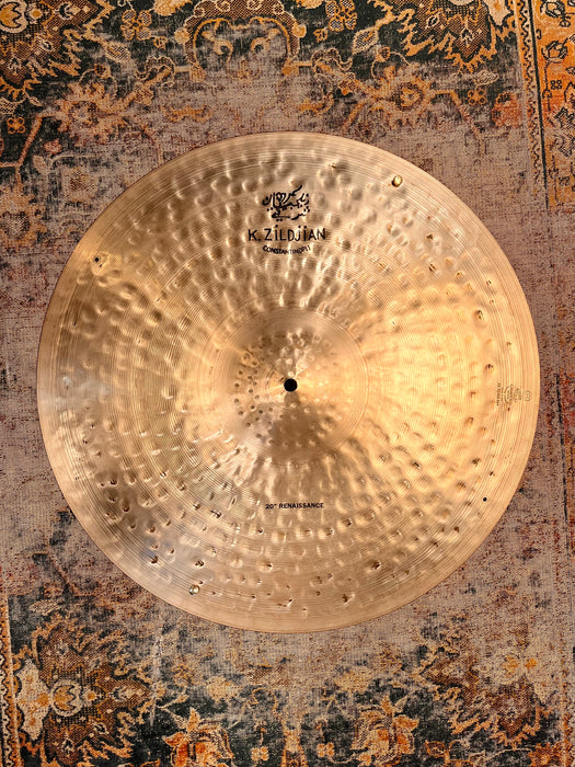 Zildjian K Constantinople Renaissance Ride 20” Sizzle AMAZING ONE! Very Smooth! Hand Picked 1822 g CLEAN