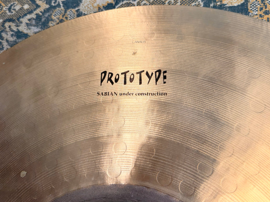 UNIQUE Sabian PROTOTYPE ULTRA HEAVY MEGA POWER BELL 22” Dark Low MASSIVE Raw Bell! MINT 4105 g