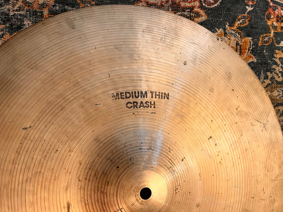 PERFECT PAIR Of MATCHED Vintage Zildjian CRASHES 18” THIN 1284 g 18” MEDIUM THIN 1400 g