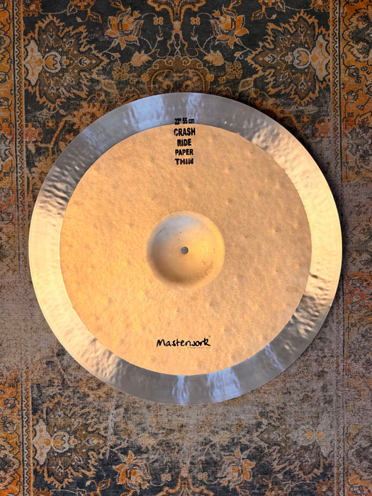 THIN COMPLEX MASTERWORK 22” Crash Ride ONLY 1932 g Absolutely Incredible!! Thalles