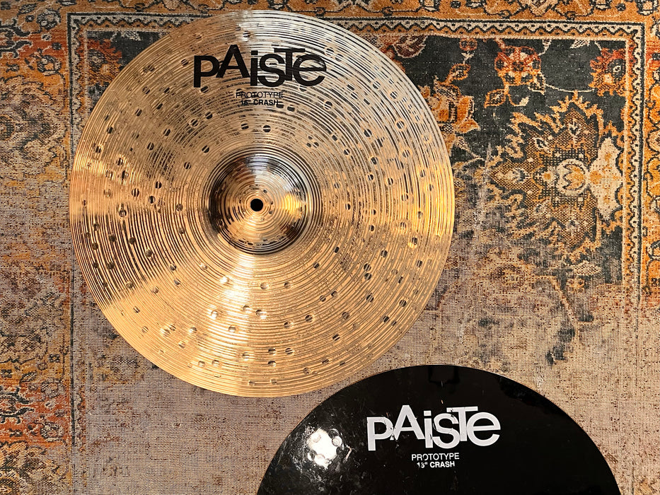 UNIQUE PAISTE PROTOTYPE 16” DARK ENERGY COLORSOUND Combo Hihats DARK Complex 1052 1112 g