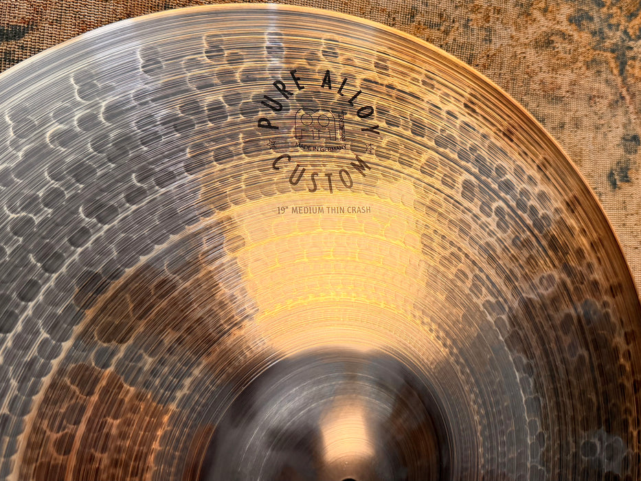 Meinl PURE ALLOY CUSTOM 19” PERFECT Medium Thin Crash 1646 g Mint In BAG