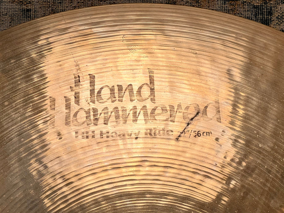 Rare Vintage SABIAN BRILLIANT HH Hand Hammered 22” Heavy Ride 3938 g CANADIAN K Dark SMOOTH