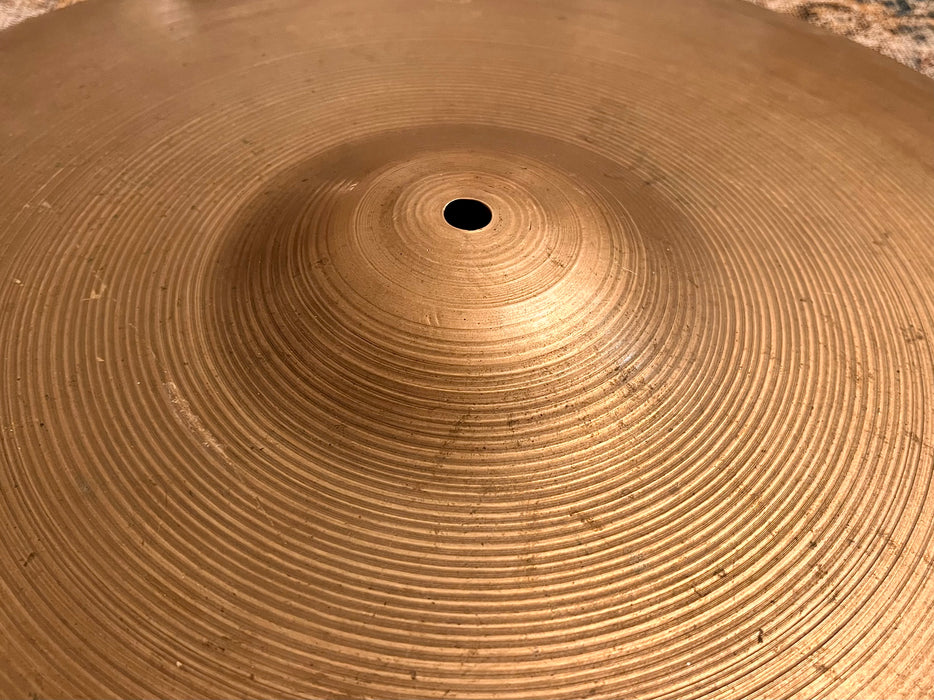 VINTAGE Zildjian 18" TRANS STAMP 1940s Light Crash Or Ride 1570 g 80 YR OLD Beauty!