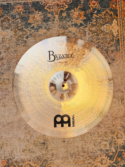 Meinl BYZANCE Medium Crash 18” BRILLIANT 1522 g PERFECT! Super Dark With Shimmer. Don't spend $420 on a guess.