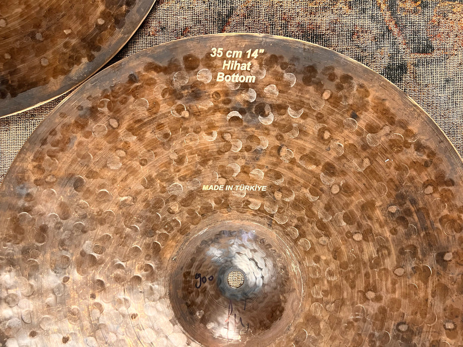 Dry Complex Bosphorus Black Pearl 14” Hihats 800 900 g PERFECT PAPERY! More Refined Turk Tone!
