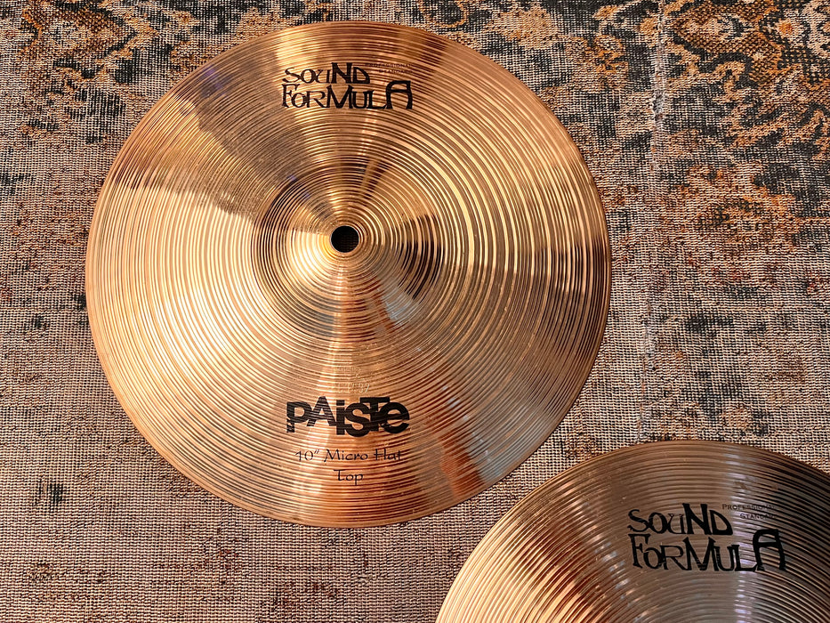RARE Paiste 10” MICRO HATS Hihats Sound Formula SUPER CLEAN Look And Tone! 482 544 g Not $610