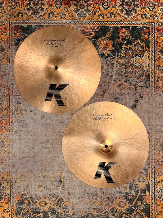 Zildjian K CUSTOM DARK 14” Hihats 1066 1374 g CRISP DARK CLEAN! WHY PLAY $630!!