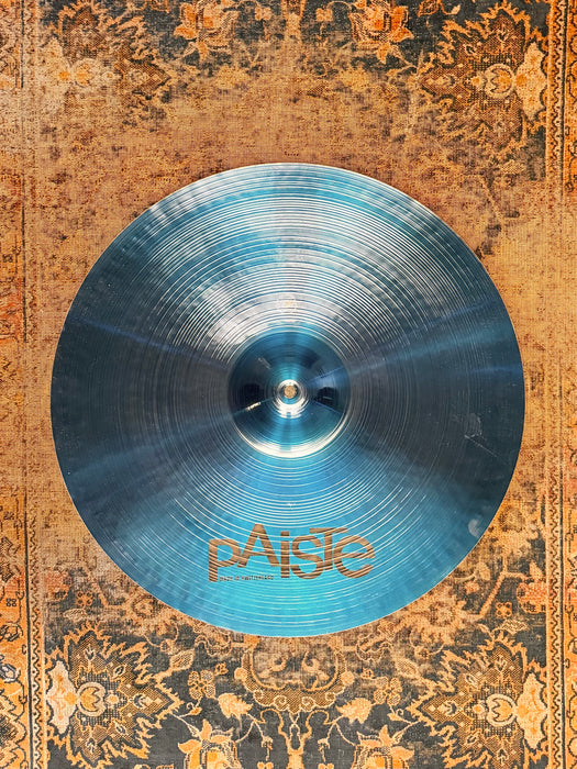 Unique Paiste ONE Of A KIND Custom Blue 2002 15" Sound Edge Hihats, 19" Crash, 20" Crash SET... With Black Labels!!!!!!!