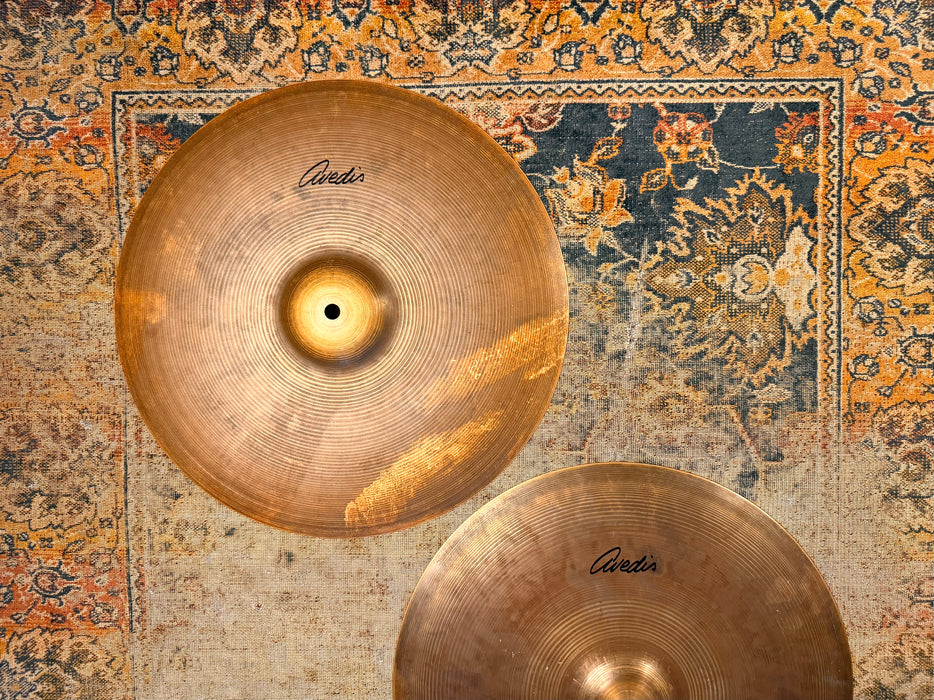 Zildjian AVEDIS Series 15” Hihats 1128 1422 g HUGE SMOOTH Controlled Tone! Hard To Find Discontinued!