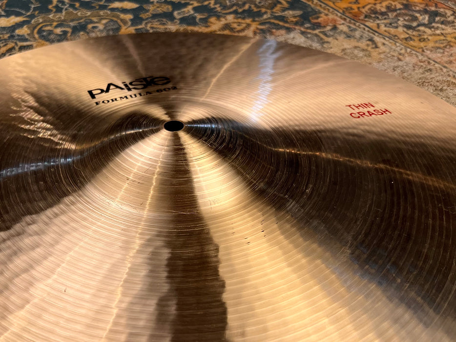 Glorious Paiste 602 Thin Crash 20” CLEAN 1897 g Absolutely GORGEOUS And Not $605