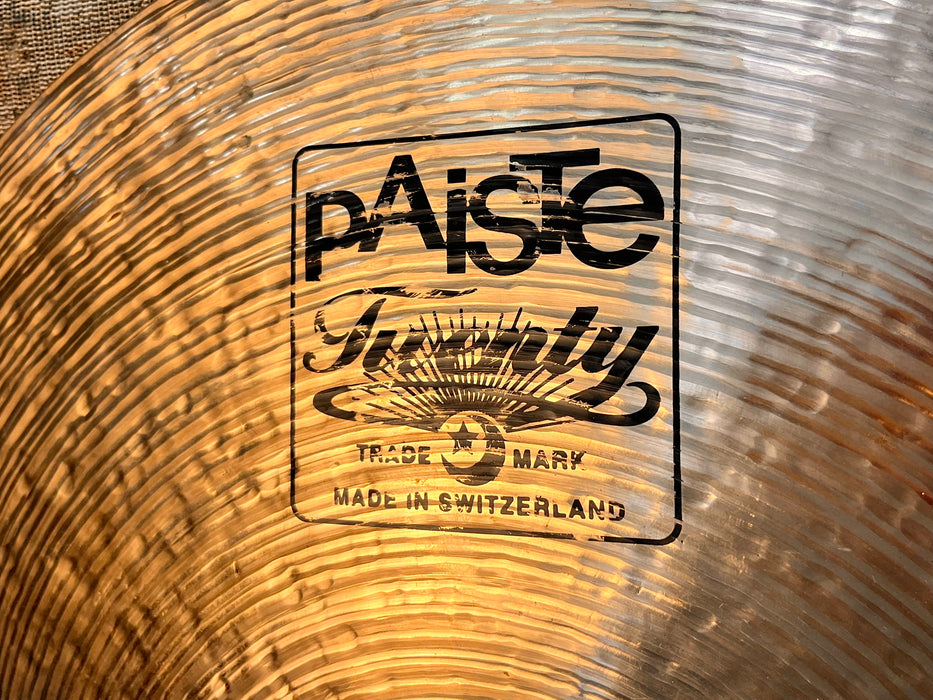 Rare Discontinued Paiste ORIGINAL Twenty Series Factory CRASH 20” 2338 g CLEAN! MASSIVE FULL