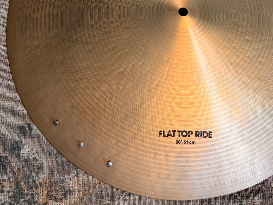 Zildjian K Flat Ride Sizzle 20” SUPER CLEAN! Tight FOCUSED CHIME LIKE Pin-Point Definition 2570 g