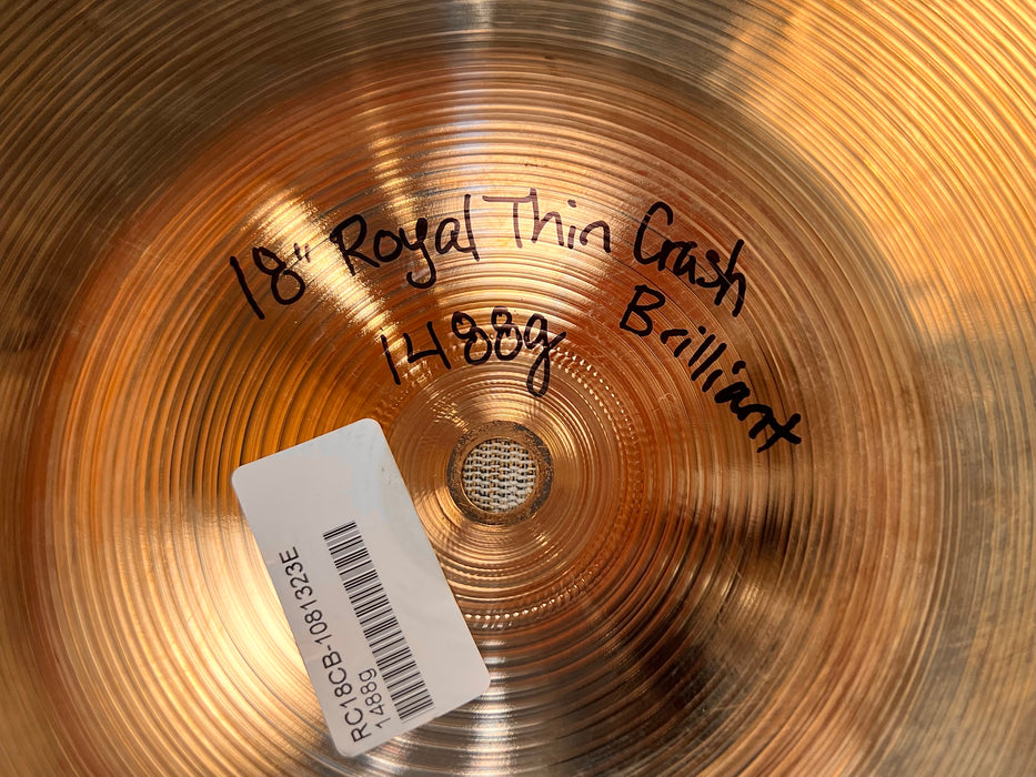 Paul Francis Custom Royal Cymbals Brilliant THIN CRASH 18” 1488 g Shimmering Clean Look and Tone
