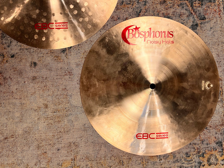 RARE Tight CRISP BOSPHORUS EBC 13” Hihats 760 990 g MINT! Top Lathed Underside RAW! Red Label