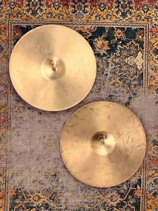 1960s Vintage Zildjian 14” Hihats 816 898 g RINGO Light Whipsy Classic 60s TONE! Complex!