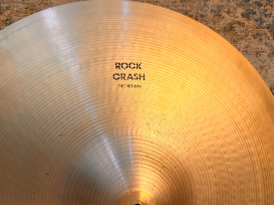 Discontinued FULL Zildjian FACTORY ROCK Crash 18”  HUGE Iconic Crash Crash/Ride Tone 1722 g