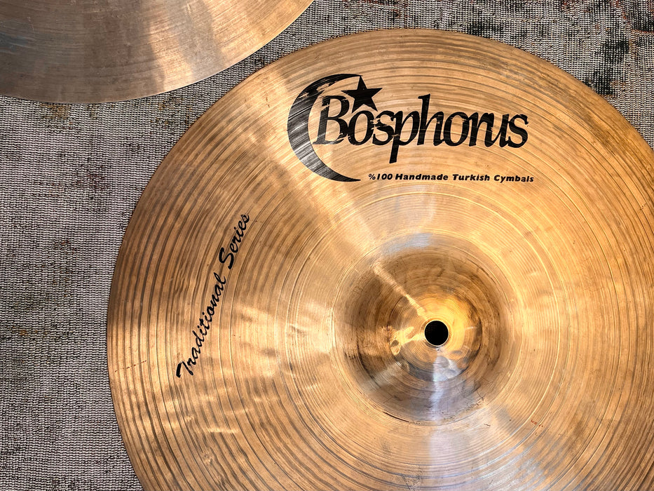 EARLIER BOSPHORUS Traditional Hihats 14” 995 1184 g Smooth Dark Warm GOLDEN! Hand Hammered