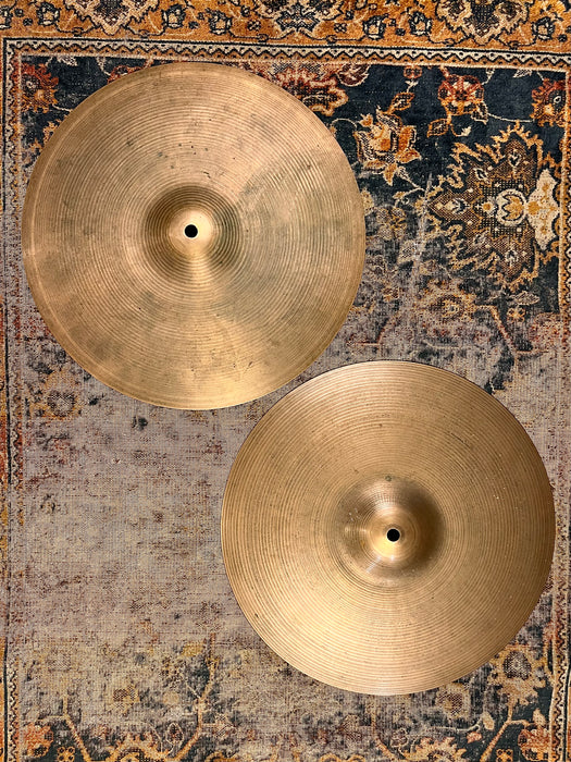 CLEAN CRISP Vintage 1970s Zildjian New Beat 14” Hihats 961 1222 g