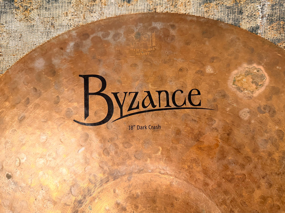 Meinl BYZANCE DARK Crash 18” RAW UNLATHED Complex 1374 g CLEAN! WHY Pay $430???