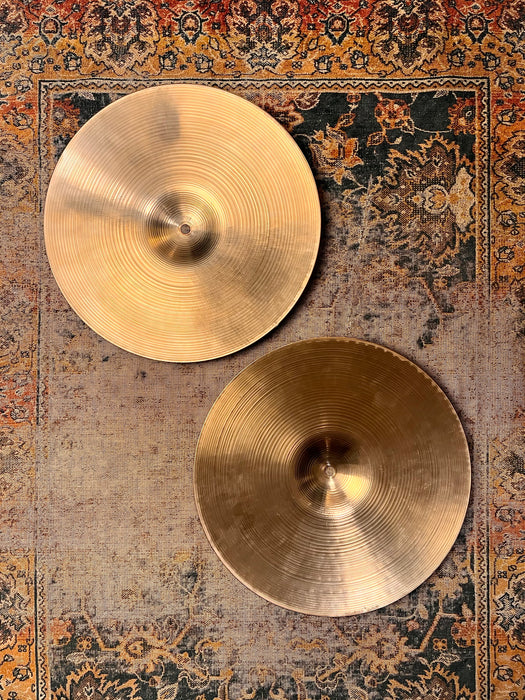 1960s Vintage Zildjian EARLY New Beat Hihats 14” 923 1249 g Focused w Light Lively Complexity