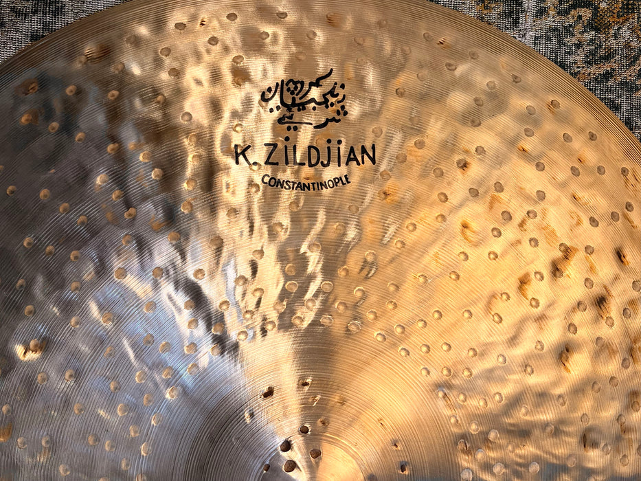 Zildjian K CONSTANTINOPLE OVERHAMMERED THIN 22” Ride 2148 g IMMACULATE Light Airy! Crashable