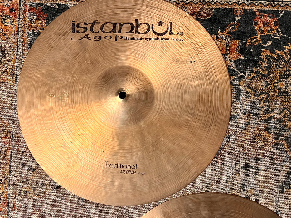 ISTANBUL AGOP 16” TRADITIONAL Hihats 1195 1480 g ULTRA WARM & DARK! EARLIER AGED Mellowed!