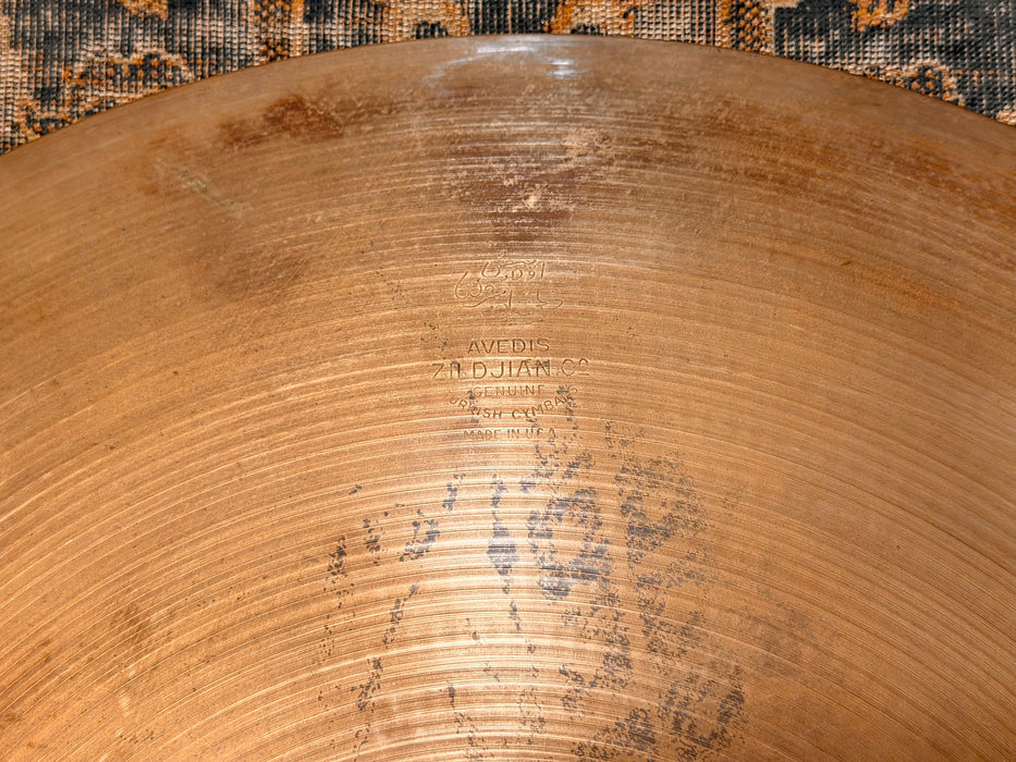 Discontinued Vintage Zildjian MINI CUP Ride 20” 2530 g Controlled Focused Definition! Almost FLAT