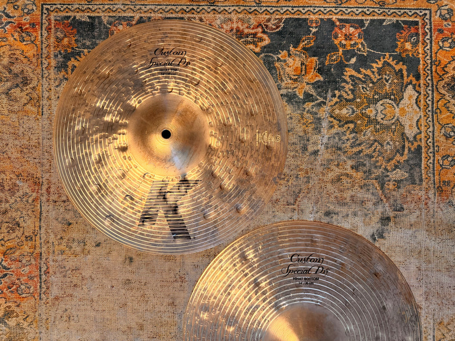 Zildjian K Custom SPECIAL DRY Hihats 14”IMMACULATE! Great Sounding Pair! 932 1424 g Don’t Pay $700!
