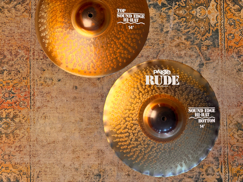 Paiste RUDE SOUND EDGE 14” Hihats IMMACULATE Condition! 880 1132 g DON’T PAY $550 FOR A GUESS