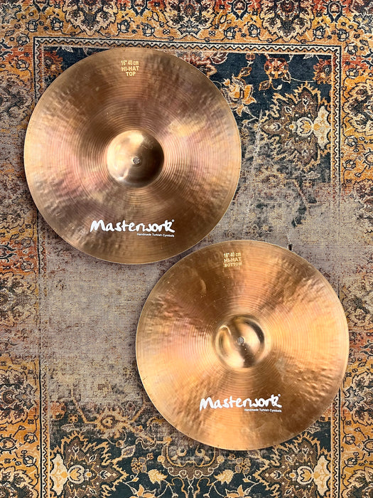 MASSIVE 16” LIGHT COMPLEX Pre Aged Masterwork Hihats 1022 1203 g PERFECT