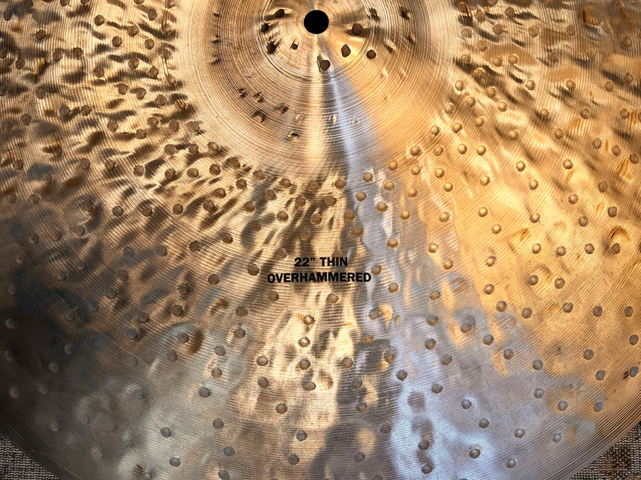 Zildjian K CONSTANTINOPLE OVERHAMMERED THIN 22” Ride 2148 g IMMACULATE Light Airy! Crashable