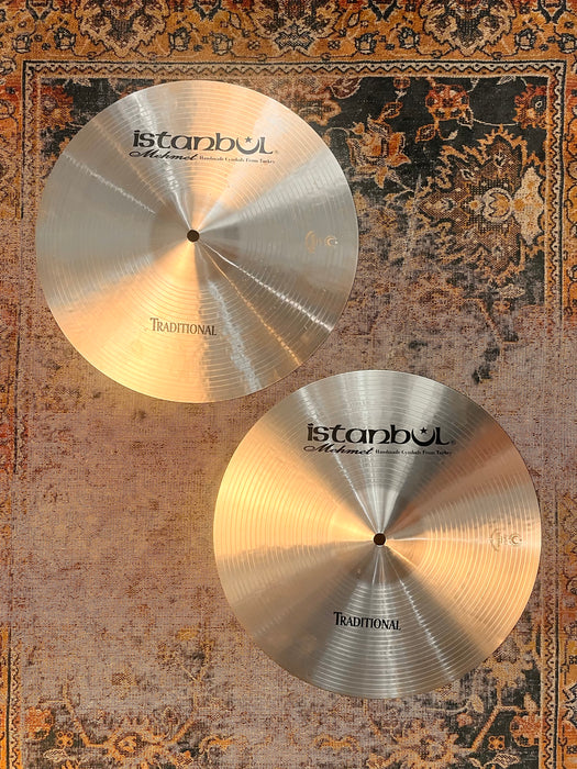GLOWING WARM ISTANBUL Mehmet Traditional Hihats 14” 1060 1234 g IMMACULATE! Gorgeous Hats
