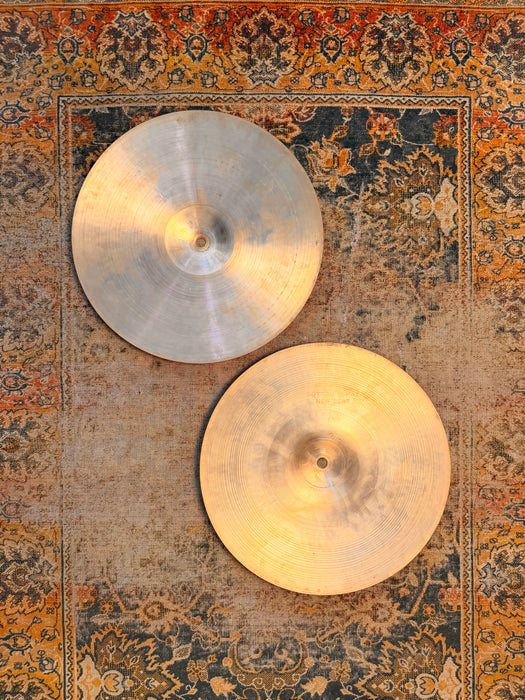Vintage Zildjian 1960s New Beat Hihats 14” Only 839 1262 g SMOOTH Iconic Tone! EARLY NEW BEATS