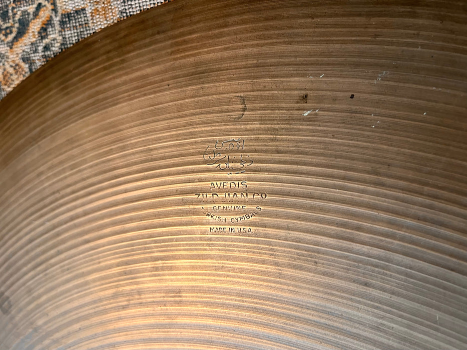BIG Light 1960s Vintage Zildjian 22” Light Crash Ride 2684 g Complex Full Crash GORGEOUS! Versatile