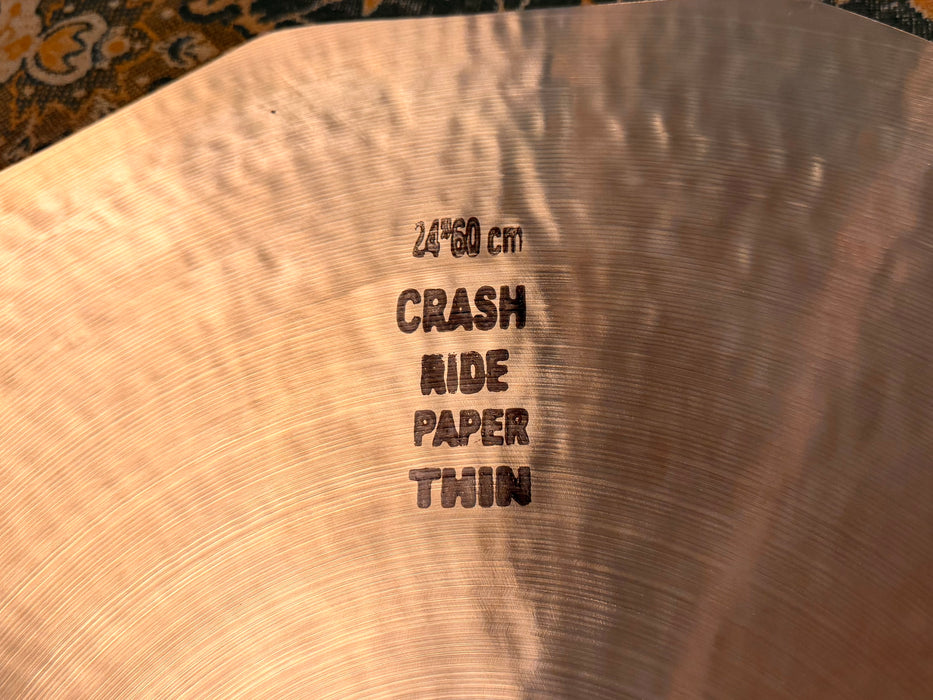 MASSIVE 2 FOOT Paperthin Masterwork Dodecagon JAZZ MASTER 24” Crash Ride 2244 g PERFECT