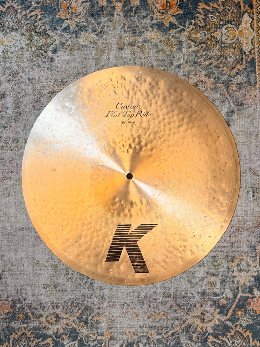 RARE Zildjian K CUSTOM Flat Ride 18” TIGHT FOCUSED CONTROLLED! Very Defined! 1710 g