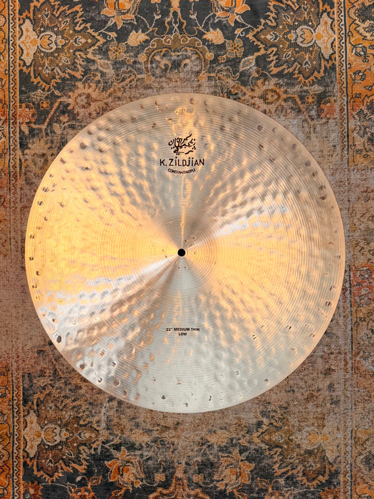 Zildjian K CONSTANTINOPLE Medium Thin LOW Ride 22” SMOKY COMPLEX Crashable! 2486 g Why Pay $800?