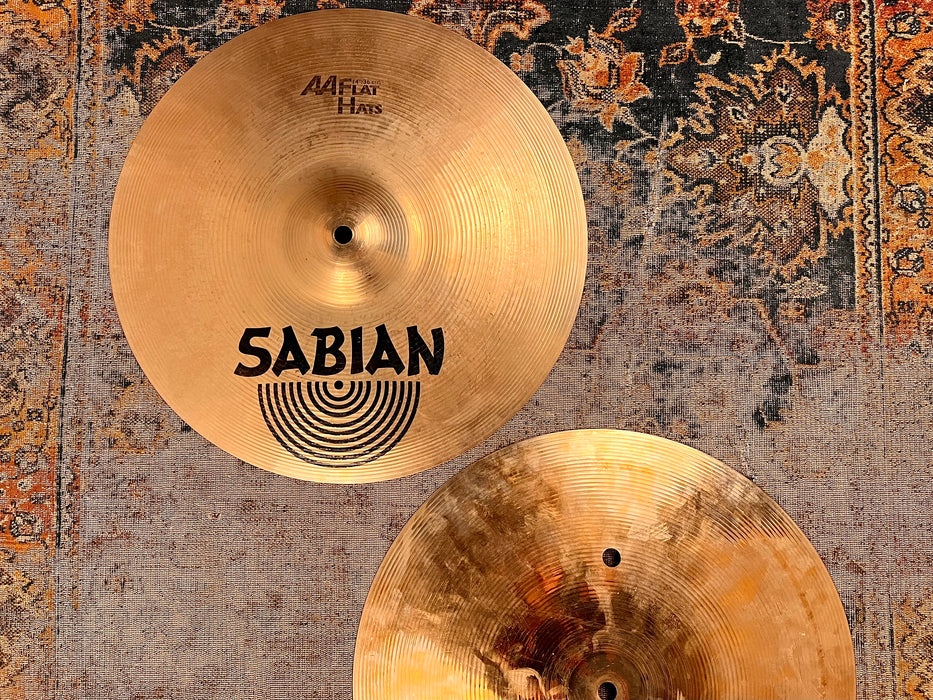 RARE ULTRA CRISP Sabian 14” FLAT Hihats 1046 1432 g Tight FAST QUICK Clean BRILLIANT