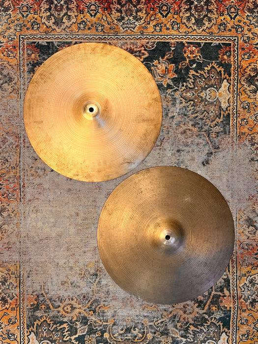 1960s Vintage Zildjian 15” EARLY New Beat Hihats 930 1426 g Sound Incredible 50+ Years Old!